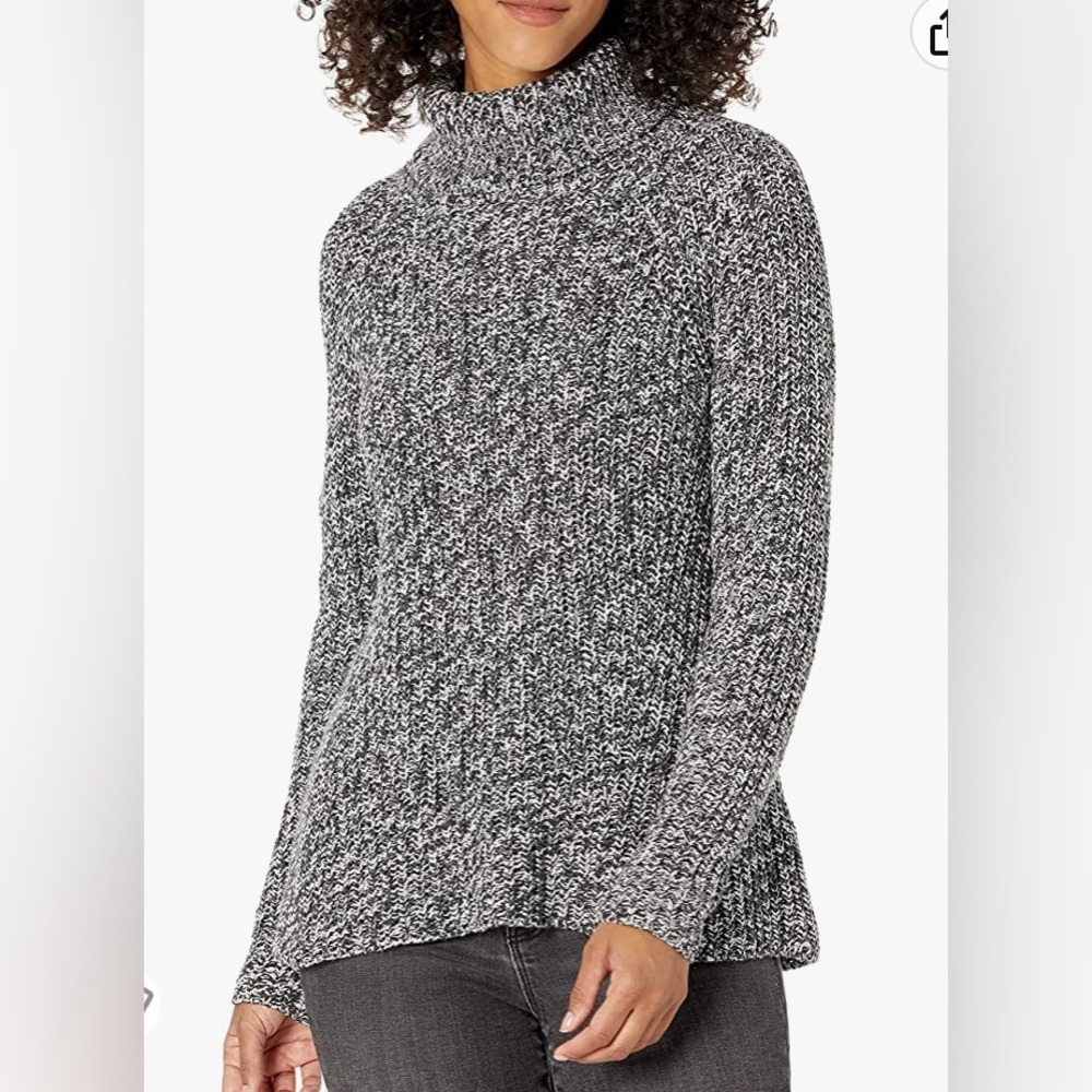 Womens Small Goodthreads Women's Cotton Shaker Stitch Turtleneck Sweater